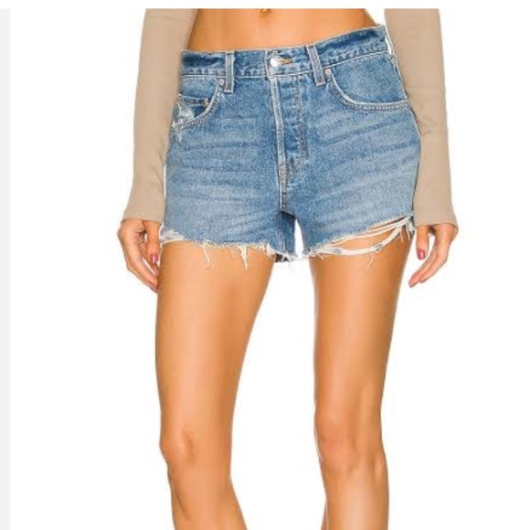 GRLFRND Hayden Low Rise Boyfriend Short in Bowery - Picture 1 of 6